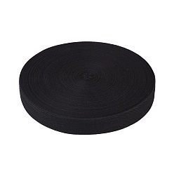 Черный Хлопчатобумажные ленты из твила, елочка ленты, для украшения дома, упаковка подарков и декоративных поделок, чёрные, 1 дюйм (25 мм)