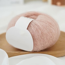 Розовый Пряжа мохер, длинная шерстяная пряжа для вязания, для одежды шарфы свитера шали шапки, туманная роза, 20г/моток