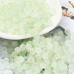 Нектар Матовые стеклянные бусины, двухконусные, золотой фольгой, граненые, нектар, 4.5x3.5 мм, отверстие : 1 мм, 14285 шт / 1000 г