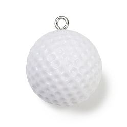 Tennis Подвески из смолы на спортивную тематику, с платиново-цинковой петлей, большой теннис, 24x20 мм, отверстие : 2 мм