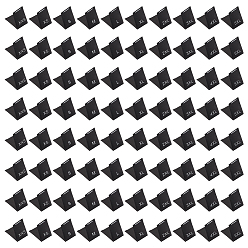 Черный 500 шт. 10 стили полиэстер одежда этикетки размеры, аксессуары для одежды, теги размера, чёрные, 18x13.5x0.3 мм, 50 шт / стиль