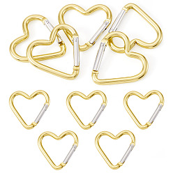 Светло-хаки 5пружинные кольца из цинкового сплава, сердце, светлый хаки, 43.2x42 мм