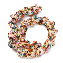 Colorful Dyed Synthetic Turquoise Beads Strands, Horse, Colorful, 16x22x5mm, Hole: 1.8mm, about 36pcs/strand, 14.57''(37cm)