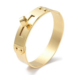 Золотой Вакуумное покрытие pvd пончик 304 браслеты из нержавеющей стали, золотые, 1/2 дюйм (1.3 см), внутренний диаметр: 1-7/8x2-1/4 дюйм (4.9x5.7 см)