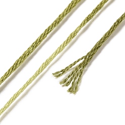 Olive Drab 10 Skeins 6-Ply Polyester Embroidery Floss, Cross Stitch Threads, Segment Dyed, Olive Drab, 0.5mm, about 8.75 Yards(8m)/skein