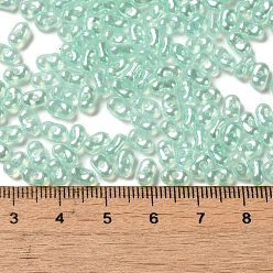 Turquoise Opaque Acrylic Beads, Beans, Turquoise, 6x3.5x3mm, Hole: 1.2mm, about 10000pcs/500g
