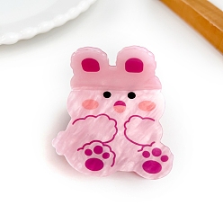 Кролик Акриловые коготь заколки, фламинго, кролик, 59x56 мм