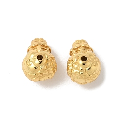 Другие Матовый золотой цвет 925 стерлинговое серебро 3 бусины Hole Guru, 12.5x9 мм, отверстие : 1.6 мм, отверстие 2: 2 мм