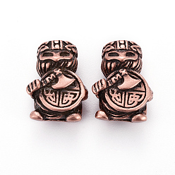 Red Copper Brass Beads, Human, Red Copper, 20x15x10mm, Hole: 6mm