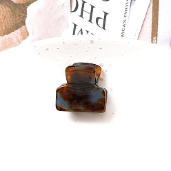 Кокосово-Коричневый Мини-заколки для волос из ацетата целлюлозы, аксессуары для волос для девочек, кокосового коричневый, 23x23 мм