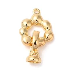 Настоящее золото 18K Латунь раз по сравнению с застежками, без кадмия, без никеля и без свинца, долговечный, цветок, реальный 18 k позолоченный, 24 мм, отверстие : 1.3 мм