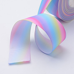 Разноцветный Полиэстер Grosgrain ленты, напечатанный, красочный, 1-1/2 дюйм (38 мм), о 100yards / рулон (91.4 м / рулон)