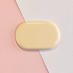 Лимонный шифон Поиск пластиковой заколки для волос, овальные, лимонный шифон, 43x28 мм