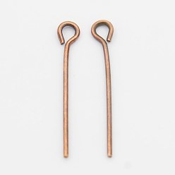 Красная Медь Латунный штифт, без кадмия и без свинца, красная медь, Около 2.0 см в длину, толщиной 0.7 мм , Отверстие: около 2 мм, Около 9700 шт / 1000 г