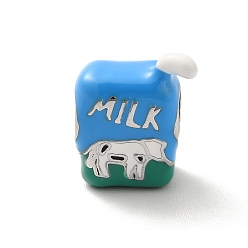 Нержавеющая Сталь Цвет 304 эмаль нержавеющей стали европейские шарики, бусины с большим отверстием, молоко, цвет нержавеющей стали, 13x11.5x6.5 мм, отверстие : 4.5 мм