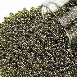(457) Gold Luster Green Tea Тохо 11/0 круглые бусины, японский бисер, (457) зеленый чай с золотым блеском, 11/0, 2.2 мм, отверстие : 0.8 мм, Около 1110 шт / 10 г