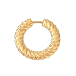 Настоящее золото 18K 304 подвески из нержавеющей стали, ионное покрытие (ip), кольцо очарование, реальный 18 k позолоченный, 28.5x29.5x2 мм, отверстие : 18x19.5 мм