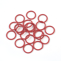 Red Iron Jump Rings, Open Jump Rings, Red, 18 Gauge, 10x1mm, Inner Diameter: 8mm