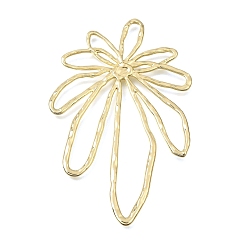 Golden Alloy Big Pendants, Flower Charms, Golden, 84.5x54.5~55x2.5mm, Hole: 16x4.5mm