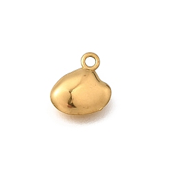 Другие 304 прелести нержавеющей стали, ионное покрытие (ip), золотые, моллюск, 9x8.5x2 мм, отверстие : 1.2 мм