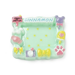 Средний Аквамарин Кабошоны из смолы, фоторамки, средний аквамарин, 33.5x39.5x7.5 мм