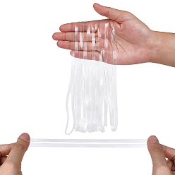 Claro Banda de unión de goma de TPU transparente, Bandas elásticas de goma para envolver libros, cámaras, Arte, Cocinando, envase, ejercicio, envolturas de bolsas, Claro, 400x5x0.5 mm, 116.27 g (aproximadamente 100 piezas)