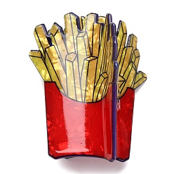 Food Акриловые заколки-коготь для волос для женщин и девочек, с железной фурнитурой, питание, 75x54x65 мм