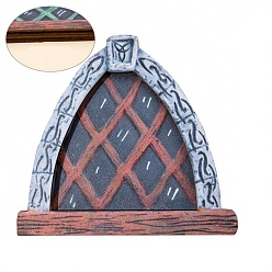 Индийский Красный Миниатюрные украшения для двора с воротами фей в лесу, аксессуары для домашнего кукольного домика с микро-ландшафтом, притворяясь опорными украшениями, Индийская красная, 108x99 мм