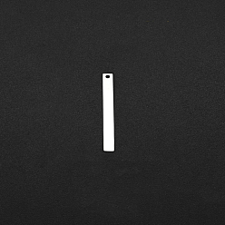 Rectangle Anlaufgeschützter 201 Anhänger aus Edelstahl, geometrische Reize, Edelstahl Farbe, Rechteck, 30x4x1 mm