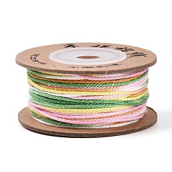 Темный Морско-зеленый 30м сегментный окрашенный хлопковый шнур для макраме, круглая плетеная веревка, для настенного крепления, ремесла, Подарочная упаковка, темно-зеленый, 1 мм, около 32.81 ярдов (30 м) / рулон