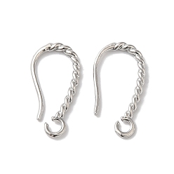 Платина Долговечная латунная проволока для ушей с покрытием, платина, 18x1.4 мм, отверстие : 1.9 мм, штифты : 0.8 мм