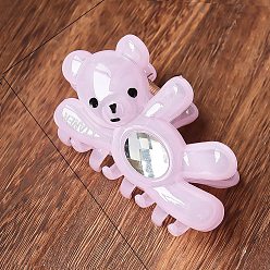Бледно-Розовый Заколки для волос в виде когтей медведя, два тона, аксессуары для волос для женщин девушка, розовый жемчуг, 125x60x50 мм