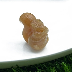 Авантюрин Натуральный оранжевый авантюрин, резная статуя белки, украшение для дома, Статуэтки по фен-шуй для украшения домашнего офиса, 30 мм