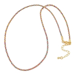 Разноцветный 2мм нейлоновый плетеный шнур для изготовления ожерелий, с латунными выводами и 202 застежками из лобстера из нержавеющей стали, золотые, долговечный, стойки покрытие, красочный, 17.72 дюйм (45 см)