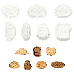 Blanco 7 piezas 7 estilos kit de cortadores de arcilla polimérica para galletas tostadas, blanco, 4×5×1.2cm