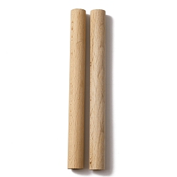 Tan Unfinished Beech Wood Rods, Craft Stick, Hollow, Column, Tan, 15x1.5cm, Hole: 8mm