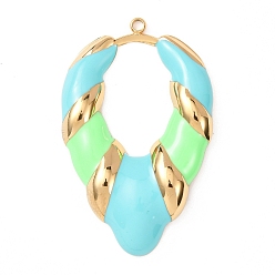 Золотой 304 подвески из нержавеющей стали, с эмалью, слезинки, золотые, 42x26.5x4 мм, отверстие : 1.8 мм