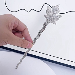 Grau Haarstäbchen aus Blattzelluloseacetat (Harz)., für weibliche Mädchen, Grau, 180x37 mm