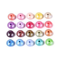 Mixed Color Pearlized Silicone Beads, Rondelle, Mixed Color, 11x6mm, Hole: 2.5mm