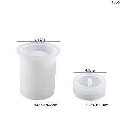 Белый Флакон для духов своими руками, пищевая силиконовая форма, формы для литья смолы, для уф-смолы, изготовление изделий из эпоксидной смолы, белые, 58x63 мм, Кубок: 48x20 мм