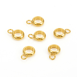 Золотой 304 дуги из нержавеющей стали, петля под залог, плоско-круглые, золотые, 8.5x5.8x1.9 мм, отверстие : 1.8 мм, внутренний диаметр: 3.8 мм