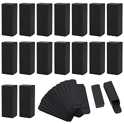 Черный Прямоугольная помада бумажные упаковочные коробки, упаковка для блеска для губ, чёрные, 17x6.1 см, готовая продукция: 31x31x82 мм