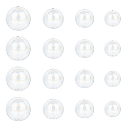 Clear AB Handmade Blown Glass Beads, Round, Clear AB, 11~18x7.2~17.5mm, Hole: 1~2.5mm, 32pcs/box