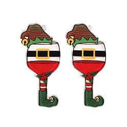 Drink Акриловые подвески с рождественской тематикой, пить, 49.5x23x2 мм, отверстие : 1.6 мм