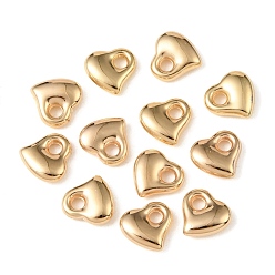 Doré  Pendentifs en plastique ccb, charme coeur, or, 11.5x12x4mm, Trou: 2.8mm