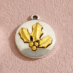 July Larkspur Подвески из сплава , подвески на тему декабрьских цветов, июль живокость, 21x18 мм