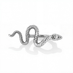 Змея 316l изогнутые кольца для живота из хирургической нержавеющей стали, цвет нержавеющей стали, змея, длина стержня: 3/8"(10мм), штифты : 1.6 мм