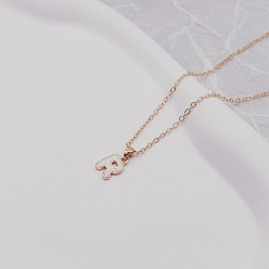 Letter R Ожерелья с подвесками из сплава и белой эмали, золотые, Буква R, 17.72 дюйм (45 см)