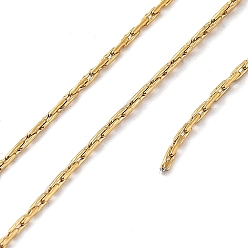 Золотой 304 цепи прямоугольные звенья нержавеющие, сварной, с карточной бумагой, золотые, 1.2x0.6x0.6 мм, около 10 м / карты