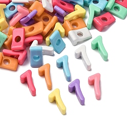 (52) Непрозрачная лаванда Непрозрачный акрил европейского бисера, бусины с большим отверстием, число 7, разноцветные, 22x13x12 мм, отверстие : 6 мм, 289 шт / 500 г